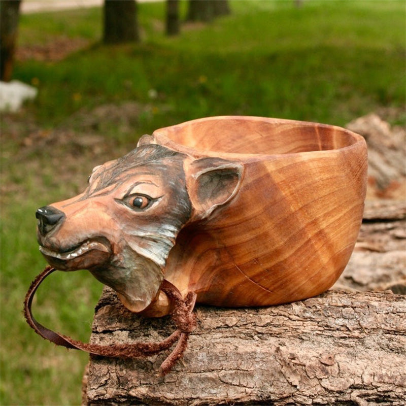 Handmade Wooden Cup for Adventure and Wilderness