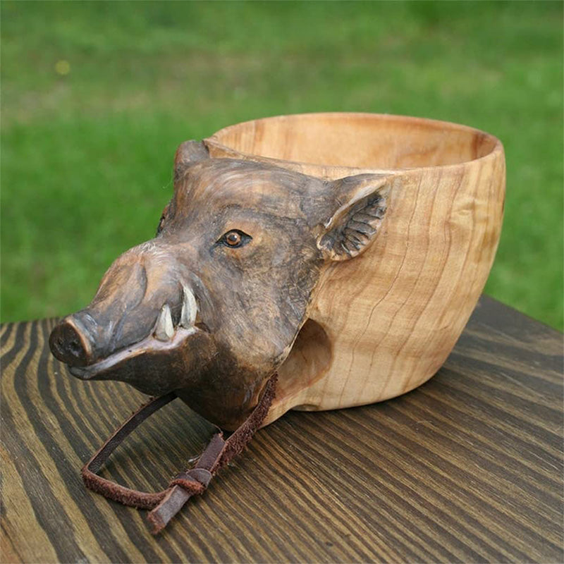 Handmade Wooden Cup for Adventure and Wilderness