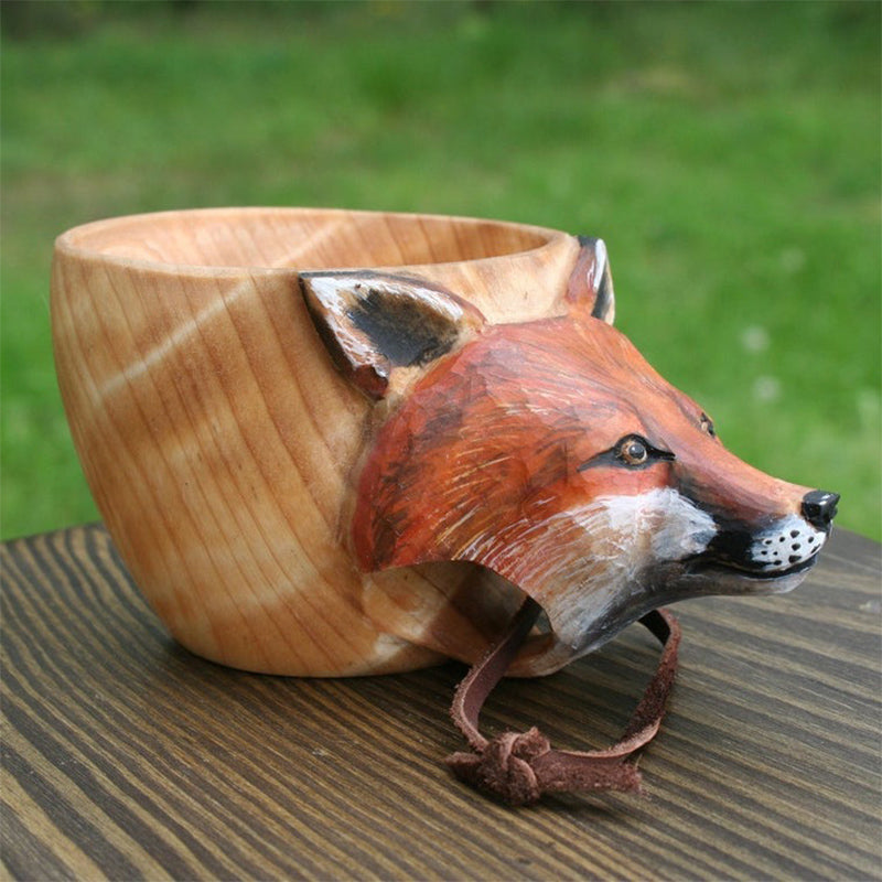 Handmade Wooden Cup for Adventure and Wilderness