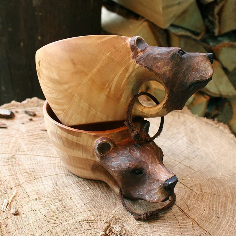 Handmade Wooden Cup for Adventure and Wilderness