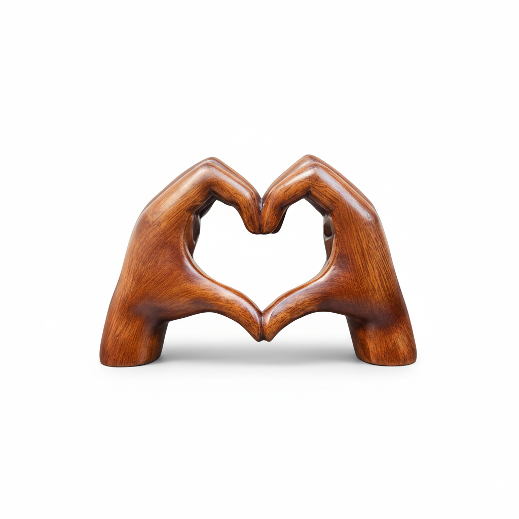 Handmade Wooden Heart Ornament – A Symbol of Love