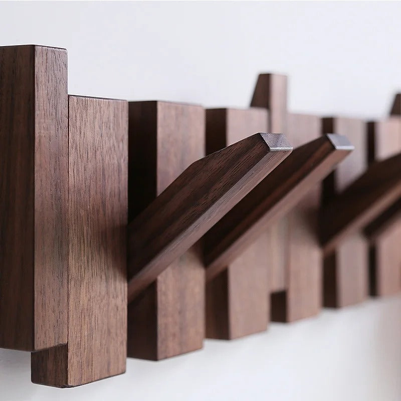 HarmonyCoat Wooden Piano Coat Rack – Stylish Wall Decor & Practical Storage Organizer