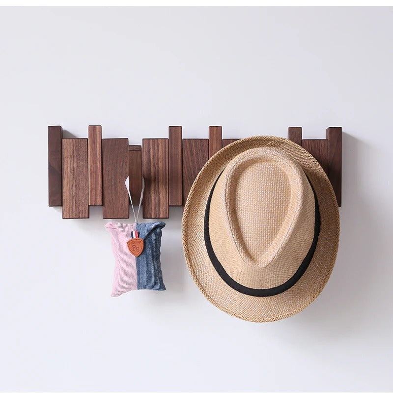 HarmonyCoat Wooden Piano Coat Rack – Stylish Wall Decor & Practical Storage Organizer
