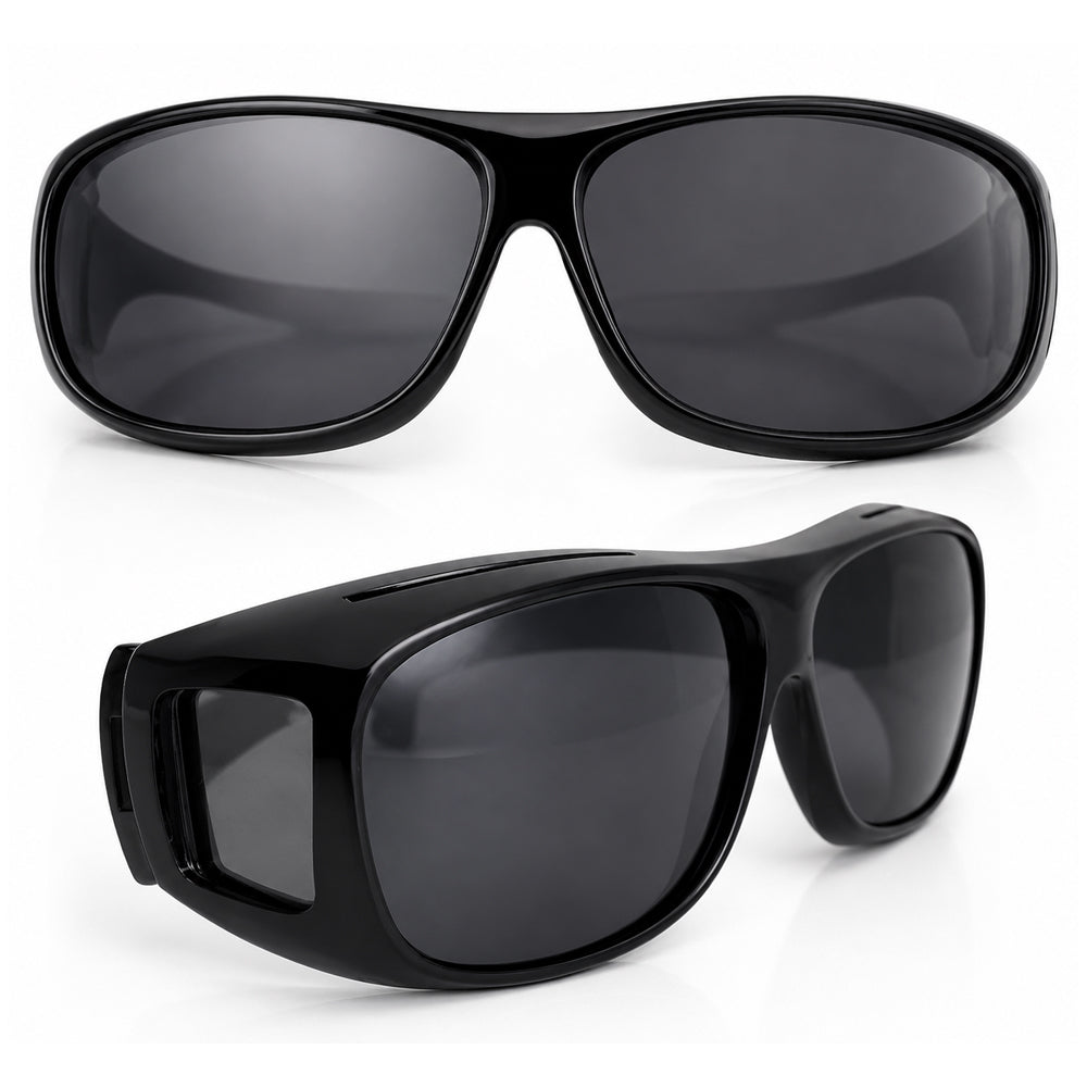 HD-Vision Glasses - 2-Pack Day & Night Polarized Glasses (Perfect for Car Driving, Sports, Night Driving & UV Sunglasses)