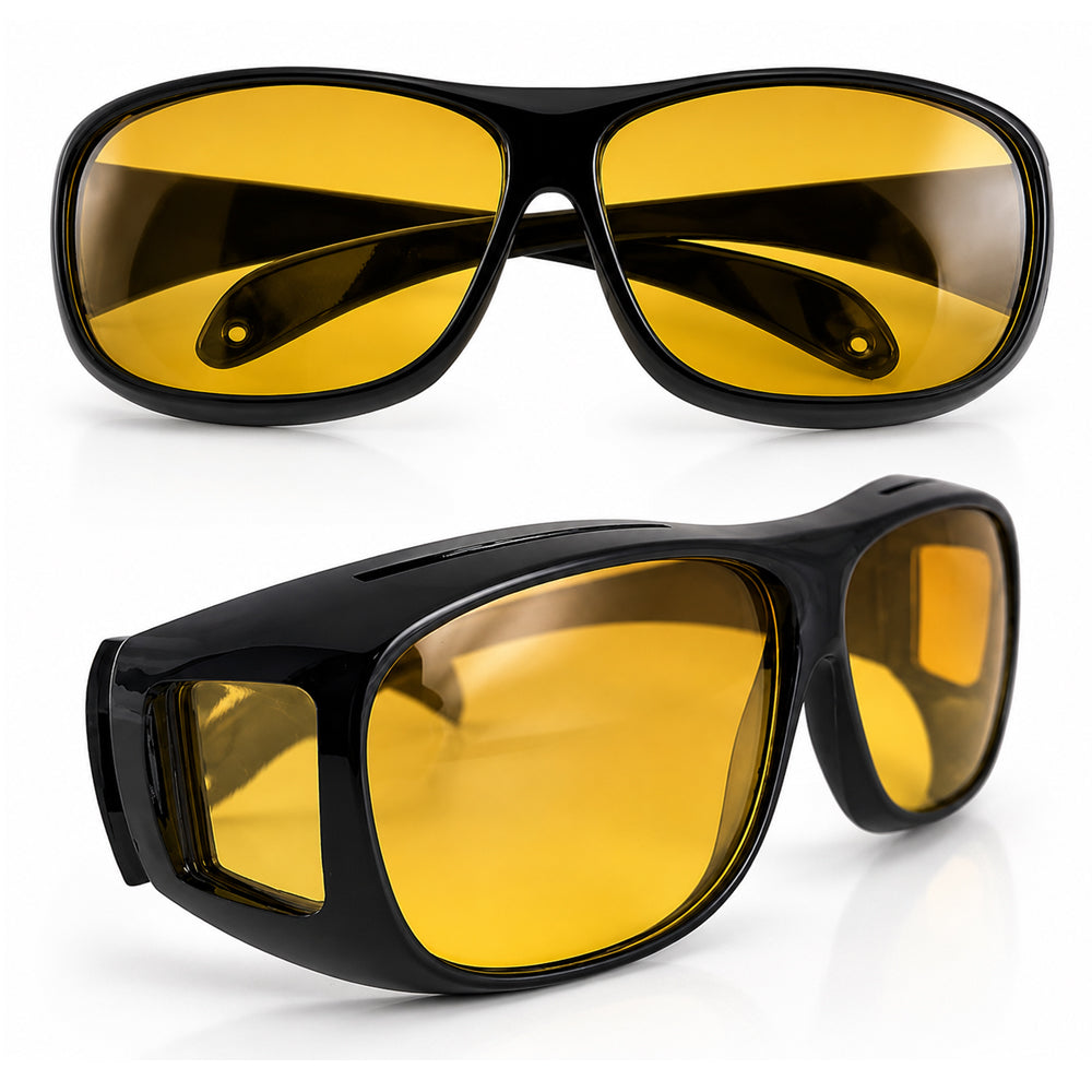 HD-Vision Glasses - 2-Pack Day & Night Polarized Glasses (Perfect for Car Driving, Sports, Night Driving & UV Sunglasses)