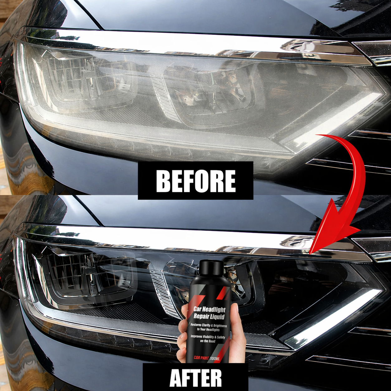 Headlight Restoration Fluid | Removes Yellowing | Instantly Clear | UV Protection | BrightLite