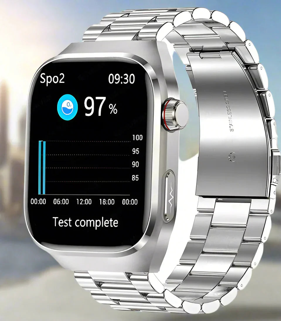Health Smartwatch with ECG and 2.04 AMOLED Display – Monitor Heart Rate, Blood Sugar and More