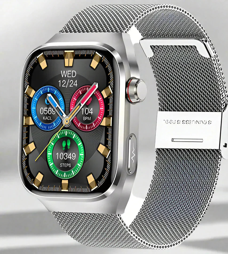 Health Smartwatch with ECG and 2.04 AMOLED Display – Monitor Heart Rate, Blood Sugar and More