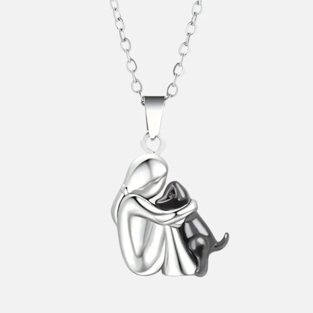 Heart and Dog Pendant Necklace for Animal Lovers