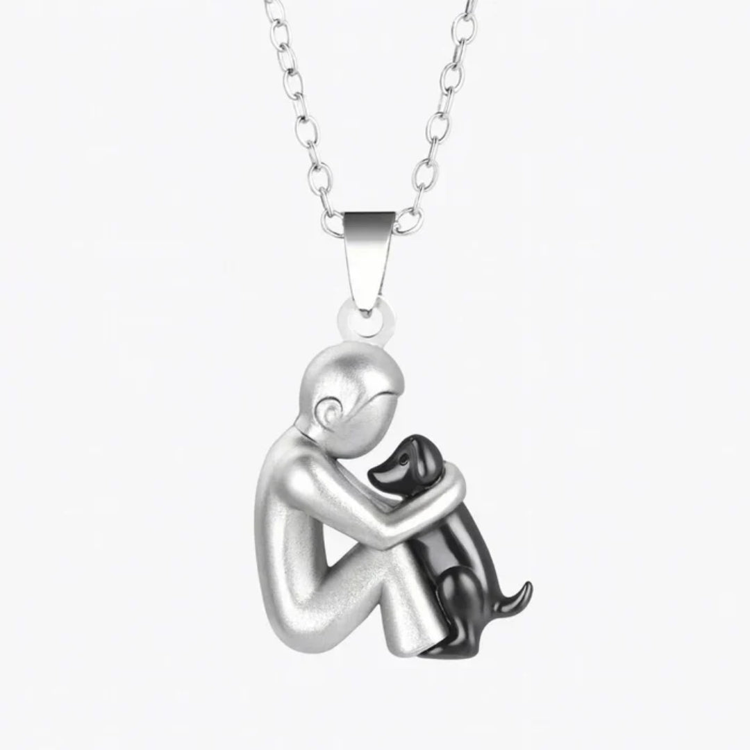 Heart and Dog Pendant Necklace for Animal Lovers