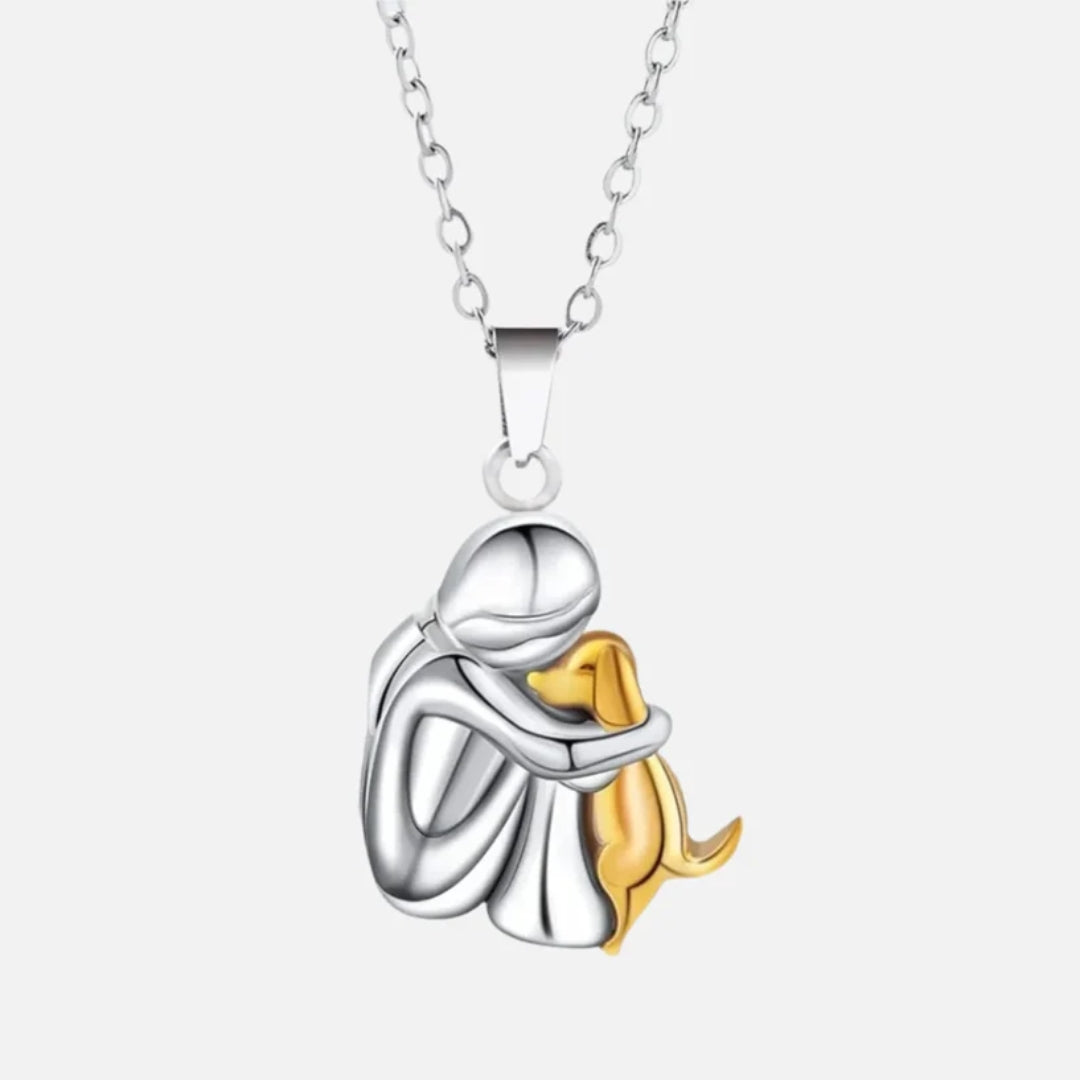 Heart and Dog Pendant Necklace for Animal Lovers