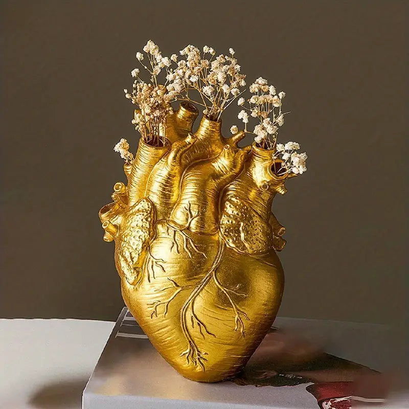 Heart Shaped Vase - Unique Decorative Design - Artistic Sculpture - Ceramic Centerpiece - Image 3