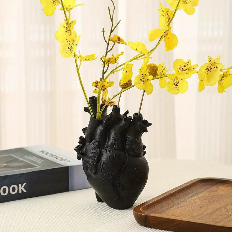 Heart Shaped Vase - Unique Decorative Design - Artistic Sculpture - Ceramic Centerpiece - Image 4