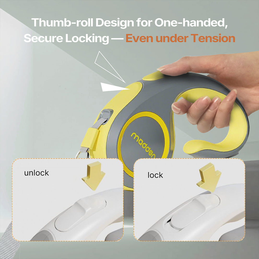 Heavy-Duty Retractable Dog Leash for Strong Pullers