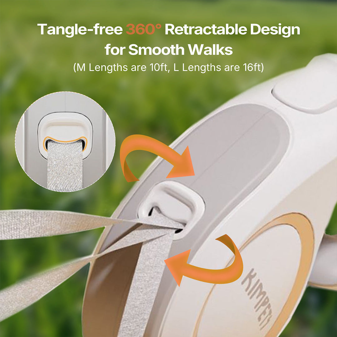 Heavy-Duty Retractable Dog Leash for Strong Pullers