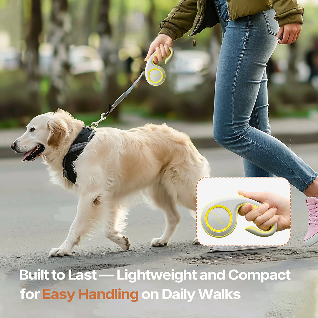 Heavy-Duty Retractable Dog Leash for Strong Pullers