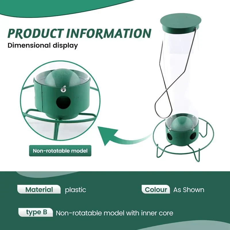 Heavy-Duty Squirrel-Proof Bird Feeder - Metal Design
