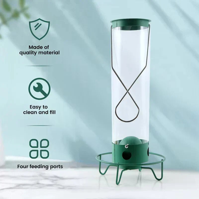 Heavy-Duty Squirrel-Proof Bird Feeder - Metal Design