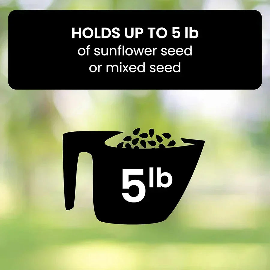Heavy-Duty Squirrel-Proof Bird Feeder - Metal Design