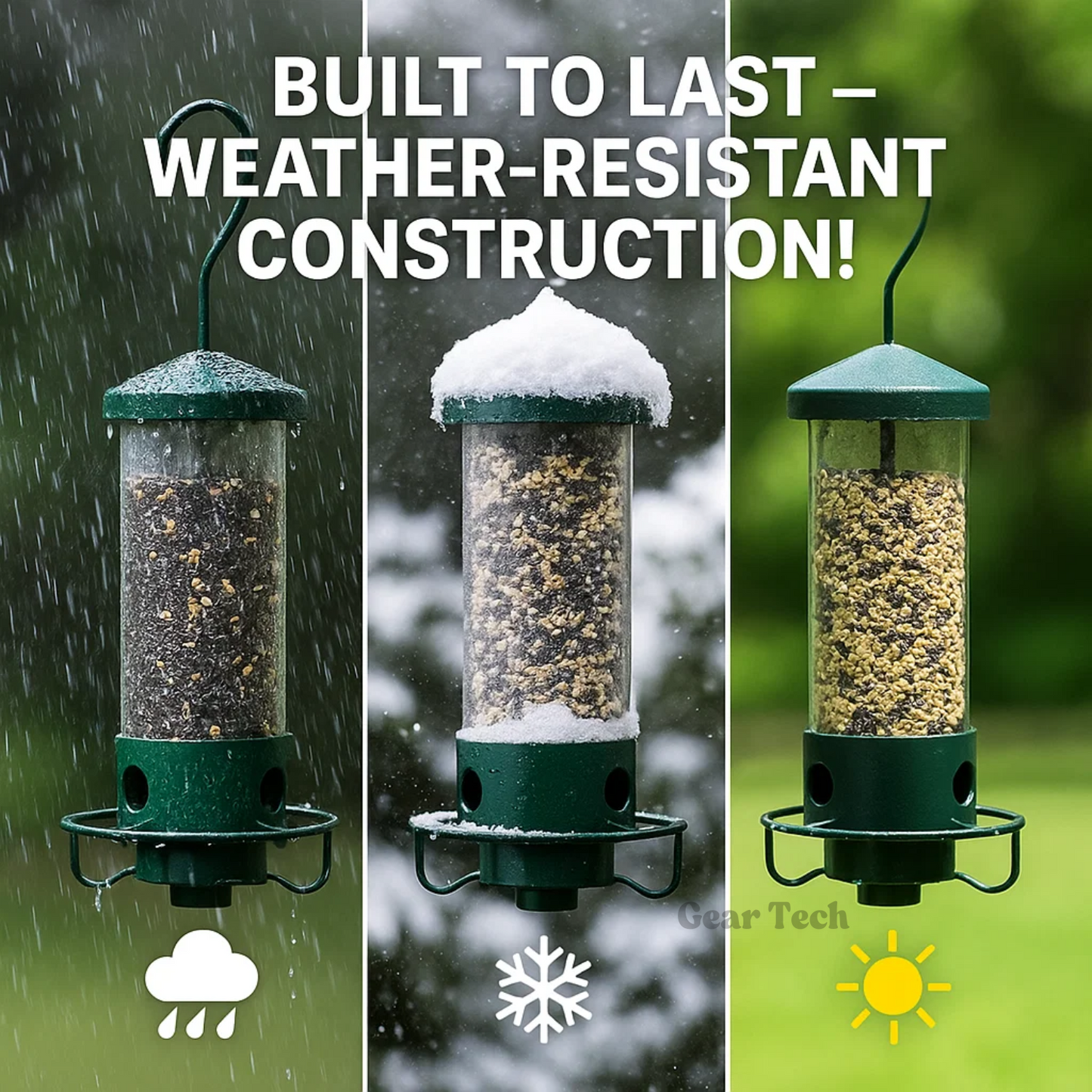 Heavy-Duty Squirrel-Proof Bird Feeder - Metal Design