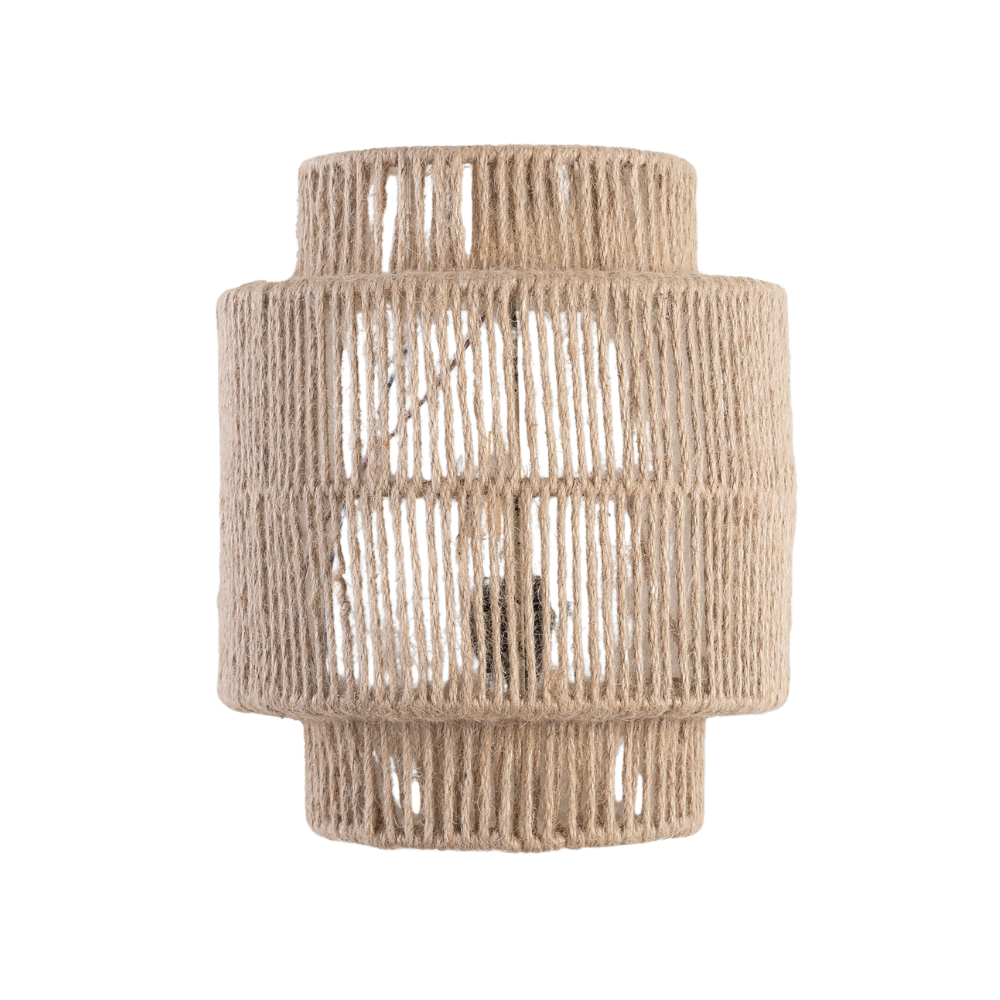 Hemp Rope Wall Sconce - Bohemian Style - Rustic Wall Lamp - LED - 1-Light - Image 1