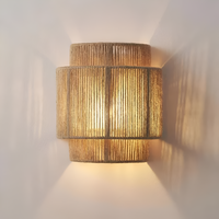 Hemp Rope Wall Sconce - Bohemian Style - Rustic Wall Lamp - LED - 1-Light
