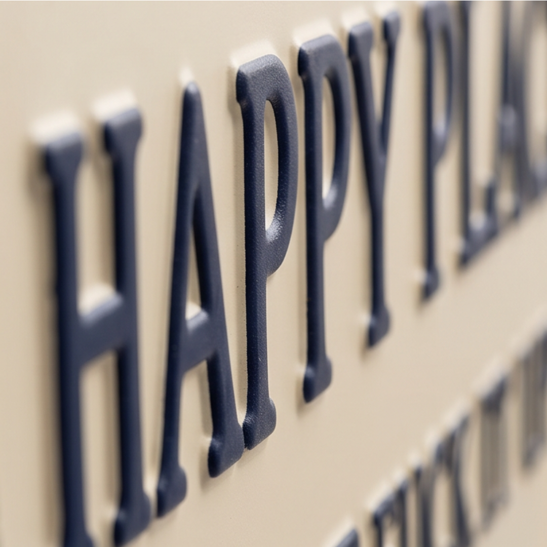 Hollyfield – Vintage Metal Happy Place Sign