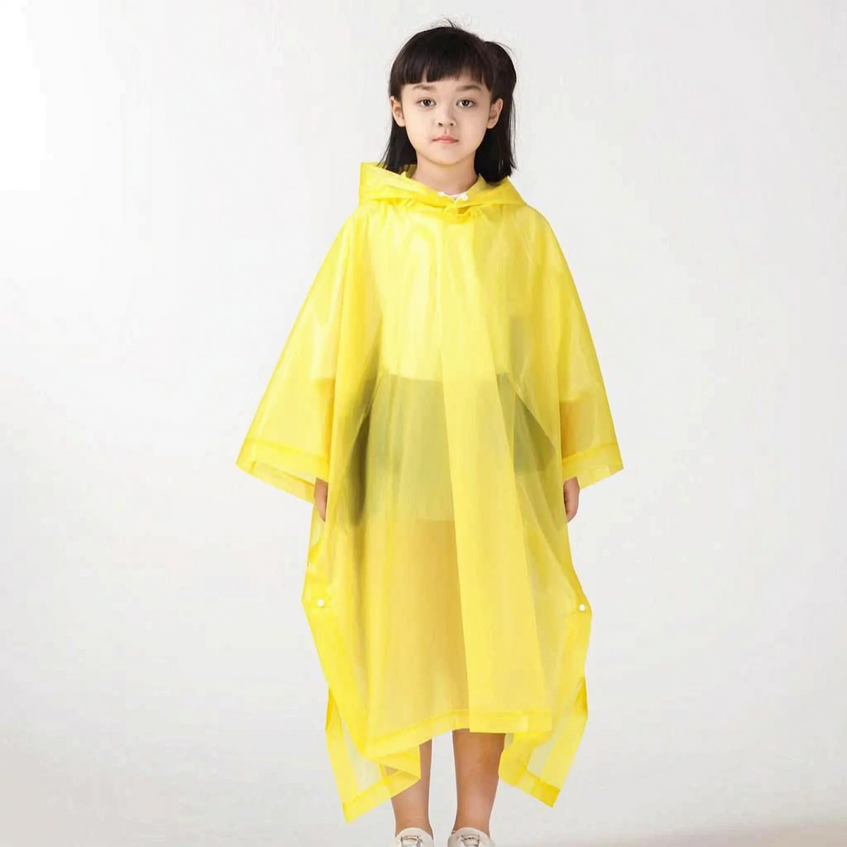 Hooded Kids' Pullover Rain Poncho