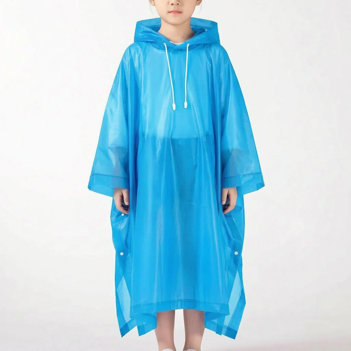 Hooded Kids' Pullover Rain Poncho