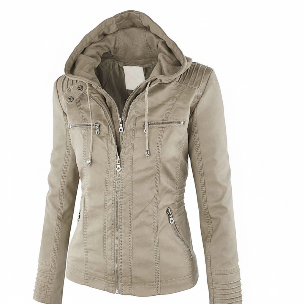 Hooded Leather Jacket