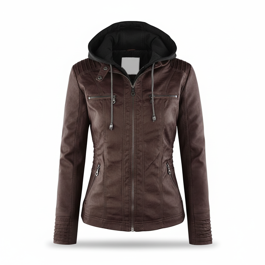 Hooded Leather Jacket