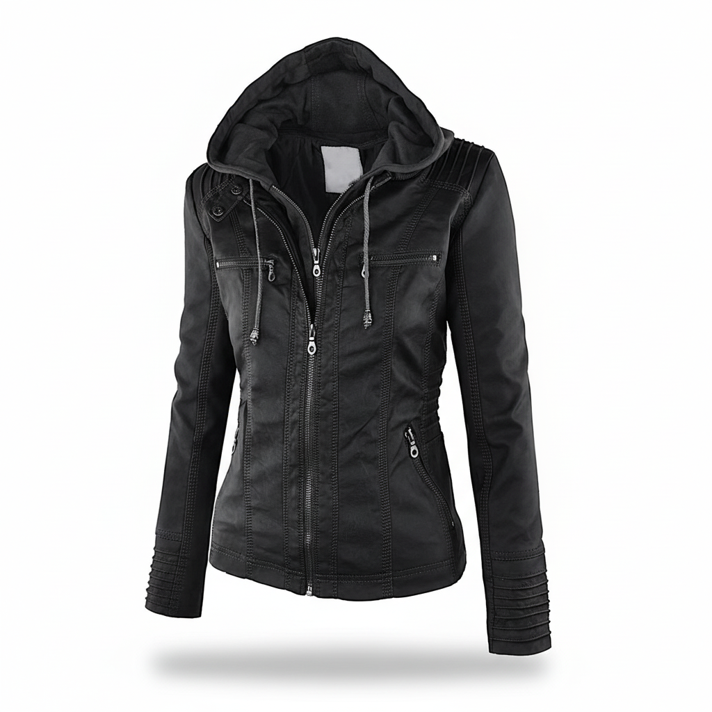Hooded Leather Jacket