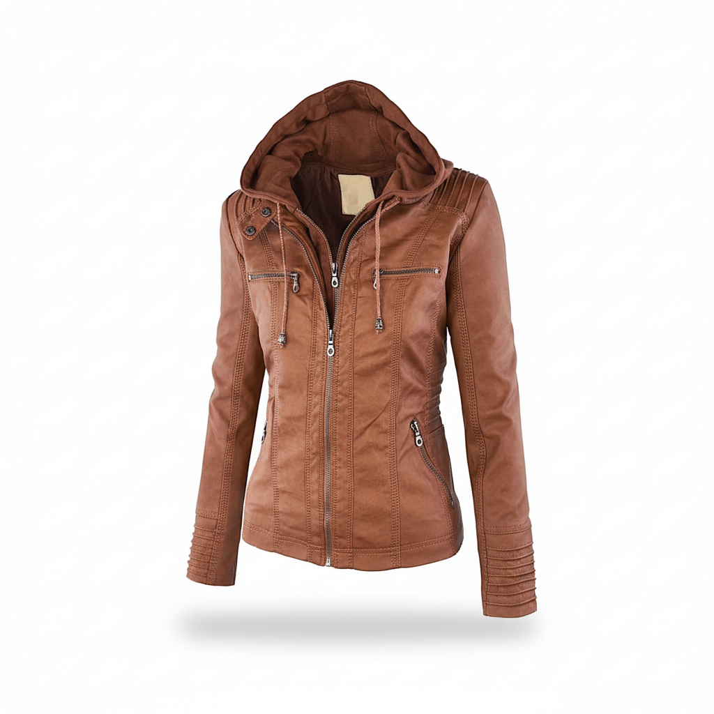 Hooded Leather Jacket