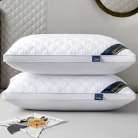 Hotel Pillow Set - Hypoallergenic White Bed Pillows - For Side and Back Sleepers