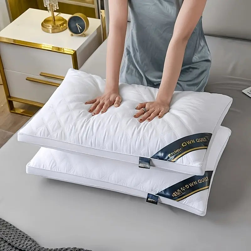 Hotel Pillow Set - Hypoallergenic White Bed Pillows - For Side and Back Sleepers - Image 5