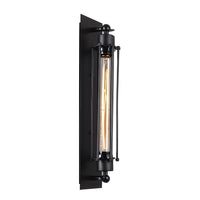 Industrial Style Wall Lamp - Vintage Inspired Lighting - Black Finish Wall Sconce