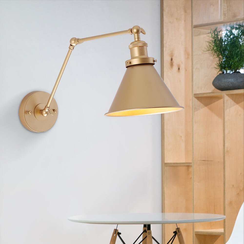 Industrial Wall Light - Metal Swing Arm Reading Sconce - Adjustable Stylish Lamp - Image 3