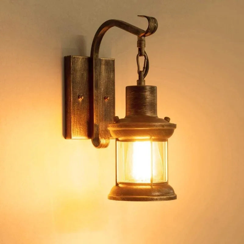 Industrial Wall Sconce - Vintage Style - Metal & Glass - Oil Bronze Finish - Image 6