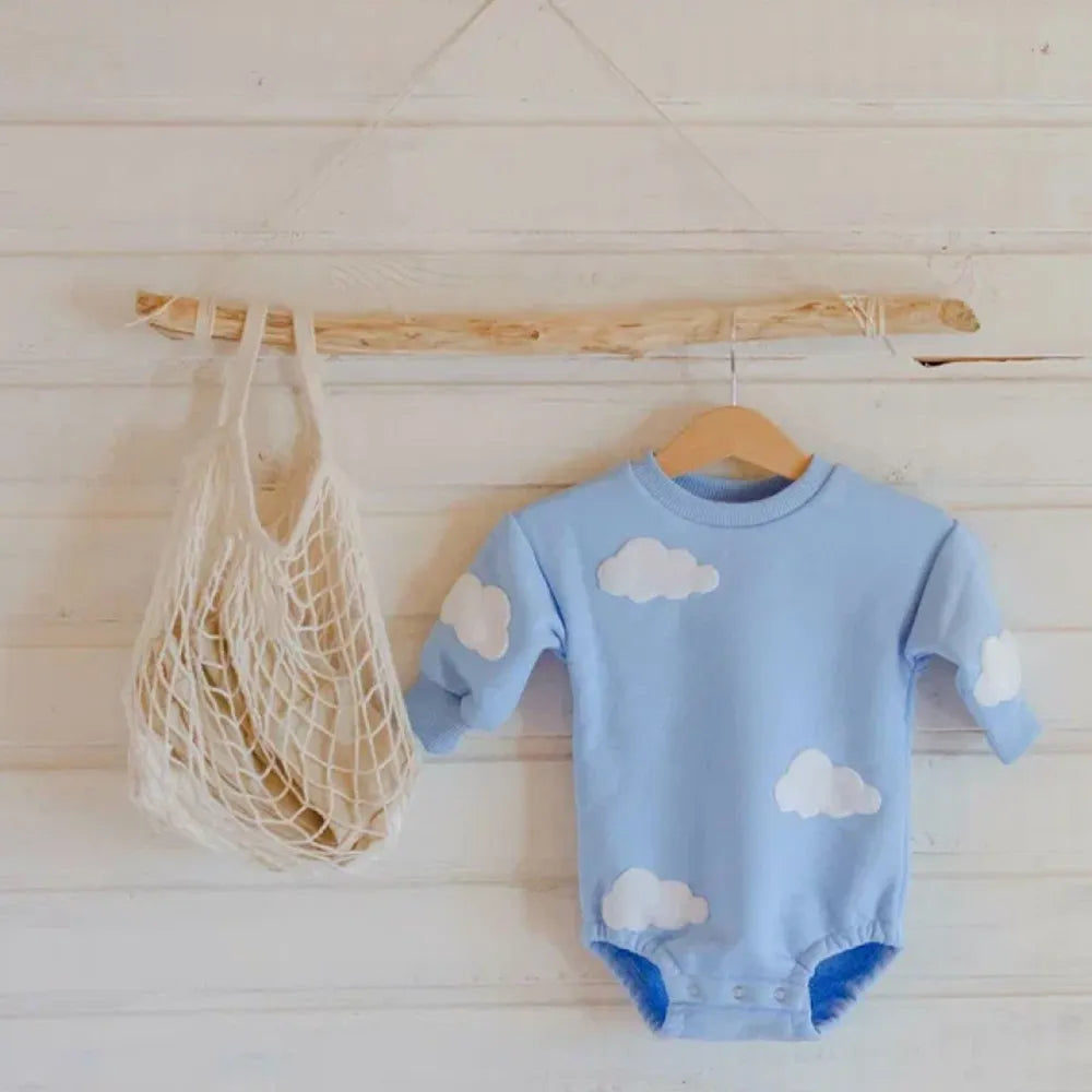 Infant Baby Cloud Print Romper Jumpsuit