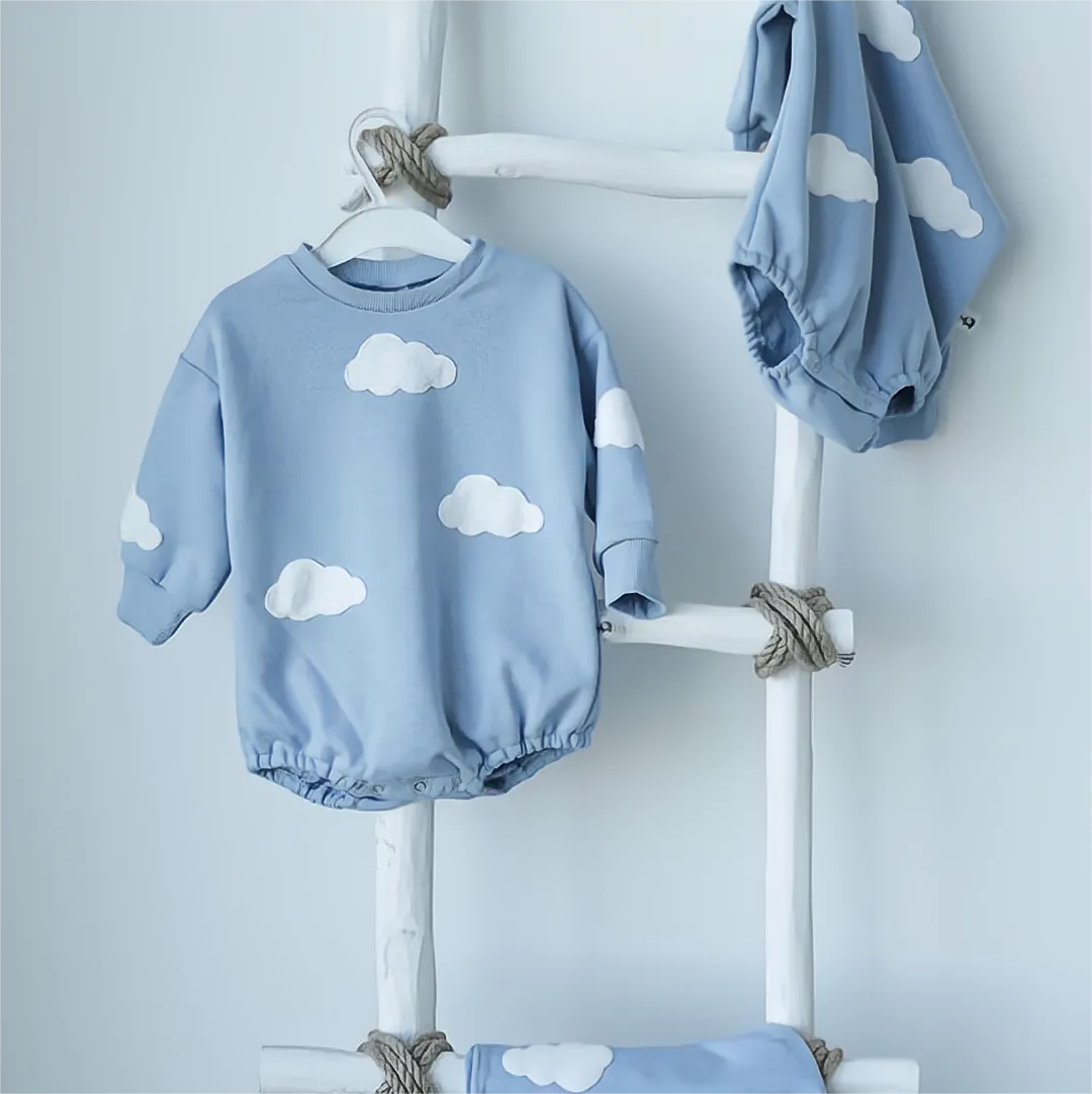 Infant Baby Cloud Print Romper Jumpsuit