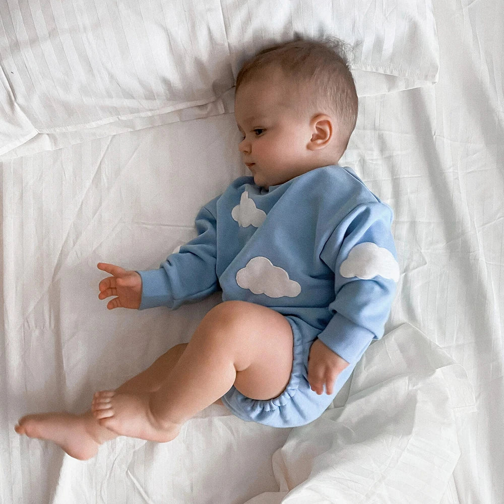 Infant Baby Cloud Print Romper Jumpsuit