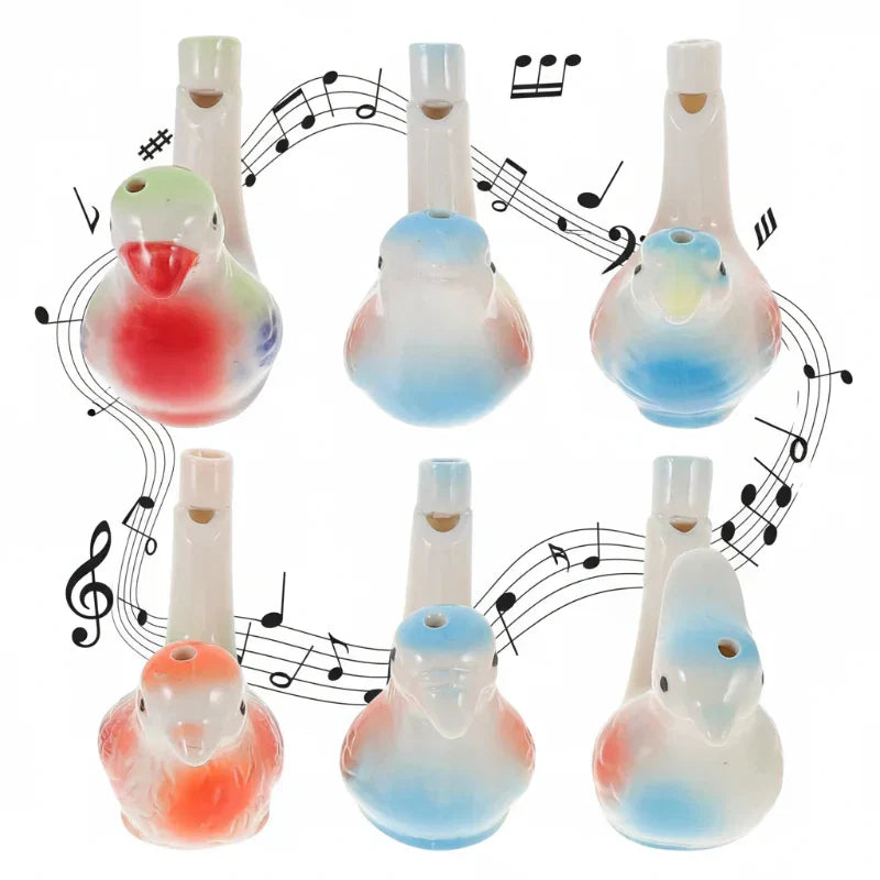 Interactive Ceramic Bird Sound Water Whistle Toy