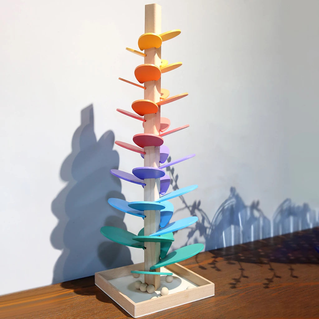 Interactive Rainbow Marble Tower for Kids