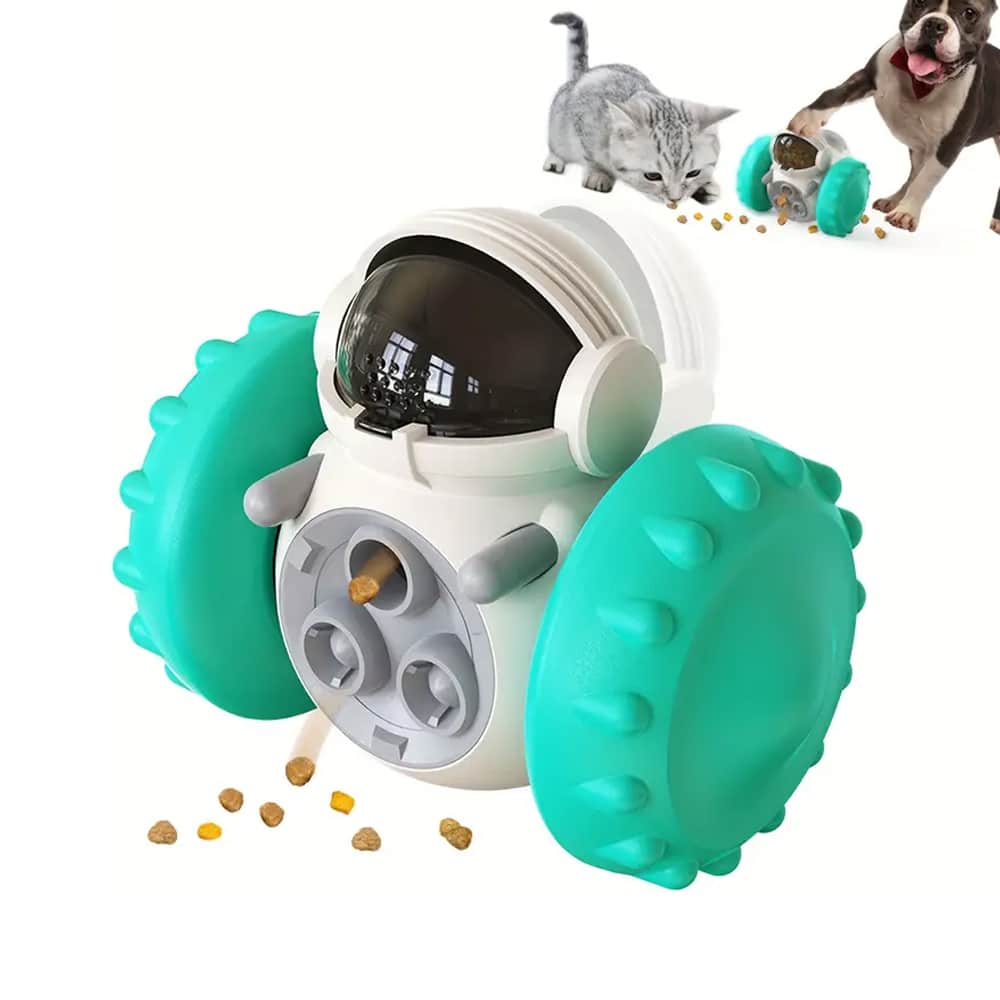 Interactive Robot Treat Dispenser – Fun for Both Dogs and Cats!