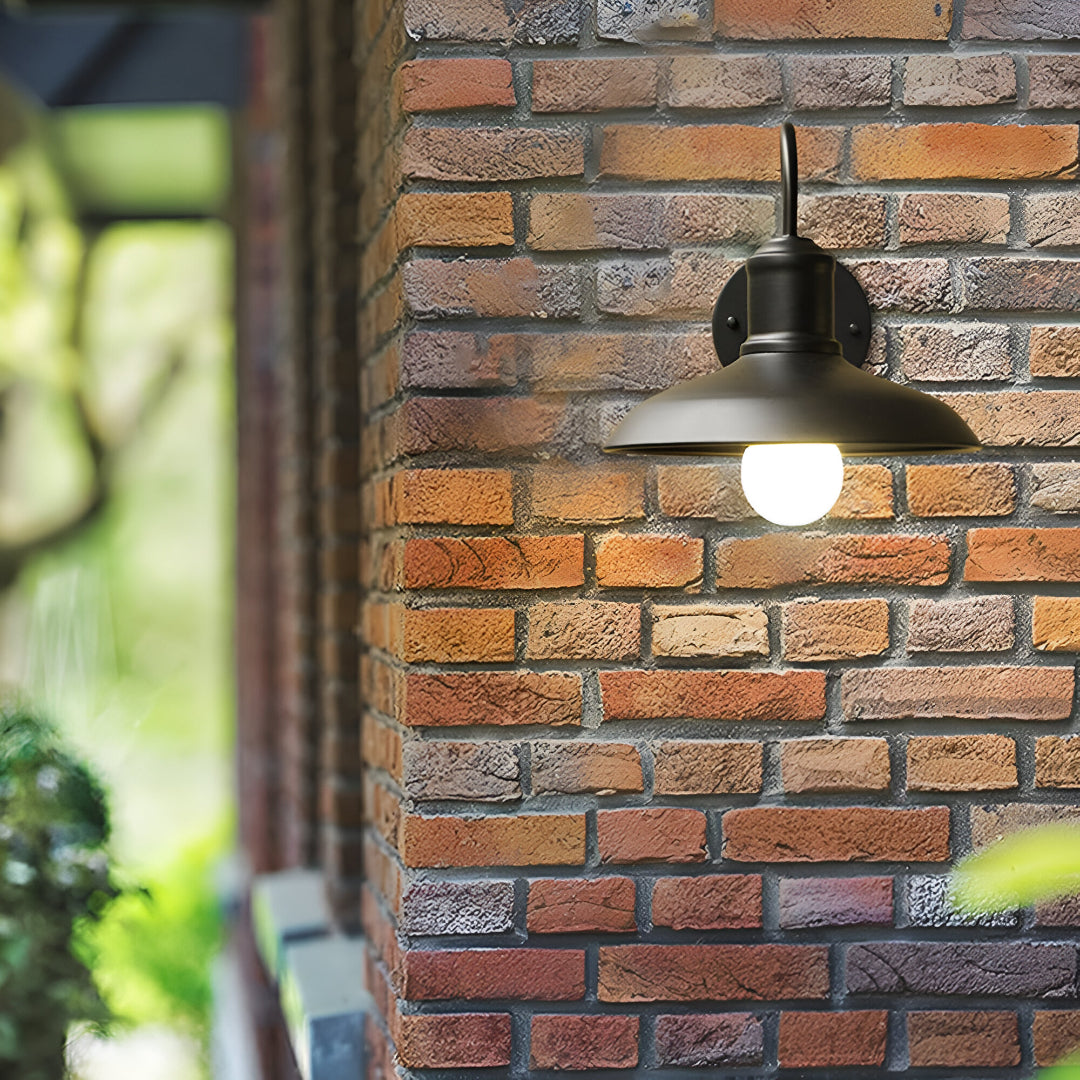 Iron Outdoor Wall Light - Industrial Style 1-Light Exterior Sconce - Image 3