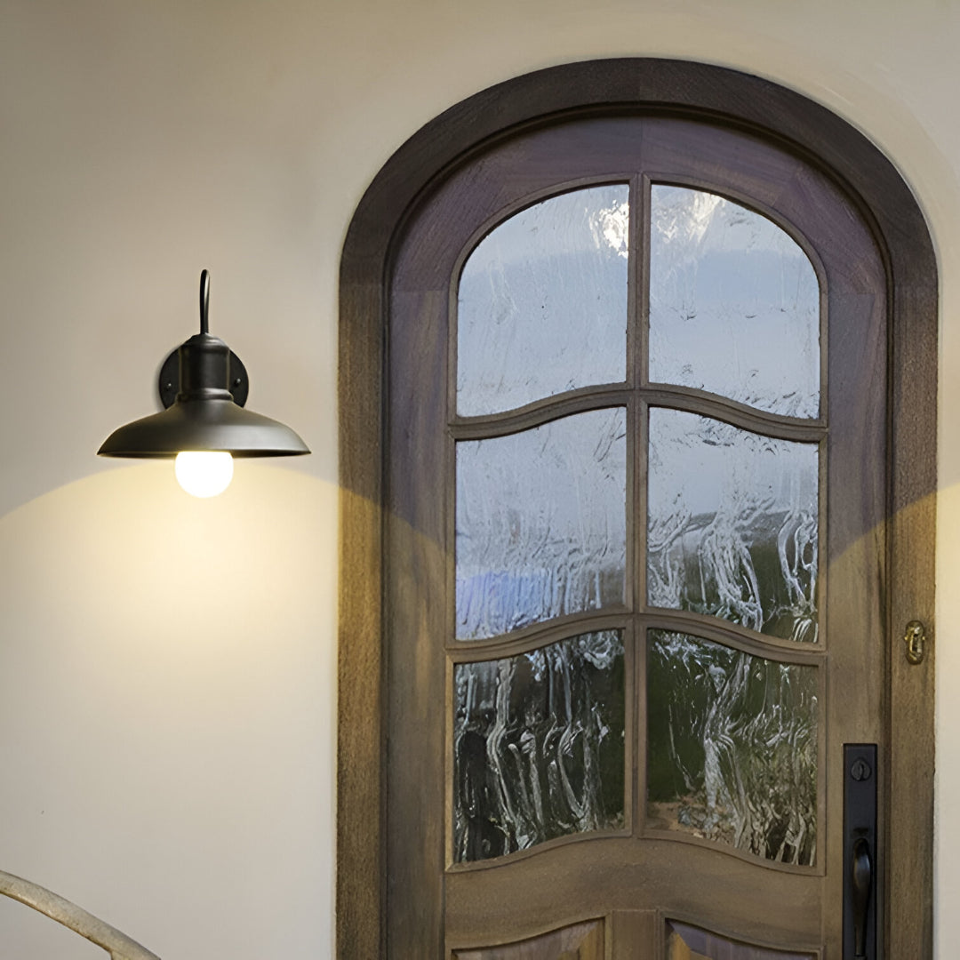 Iron Outdoor Wall Light - Industrial Style 1-Light Exterior Sconce - Image 4