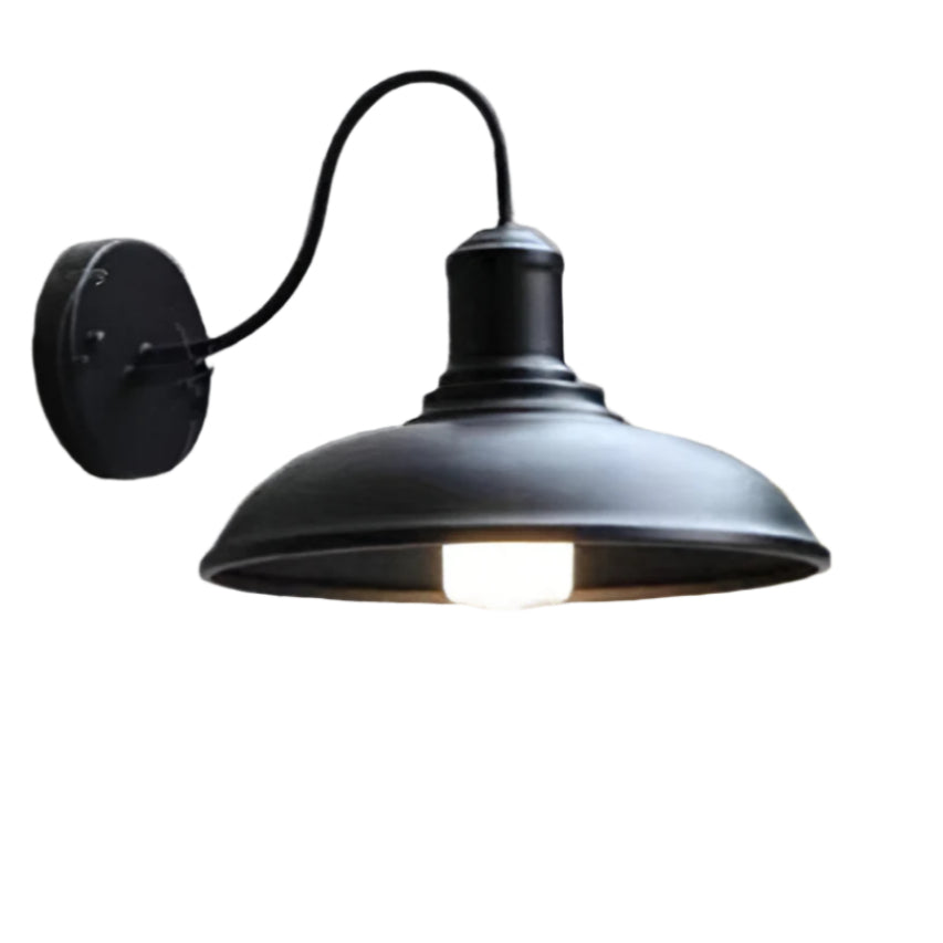 Iron Outdoor Wall Light - Industrial Style 1-Light Exterior Sconce - Image 5