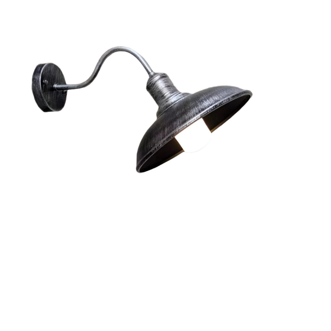 Iron Outdoor Wall Light - Industrial Style 1-Light Exterior Sconce - Image 6