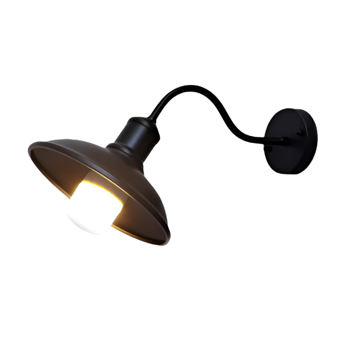 Iron Outdoor Wall Light - Industrial Style 1-Light Exterior Sconce - Image 7