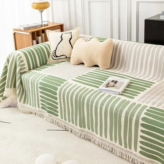 Jacquard Sofa Throw Blanket - Soft Polyester - Modern - Decorative Woven Blanket - Image 1